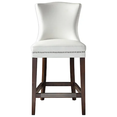 Dariela White Counter Stool